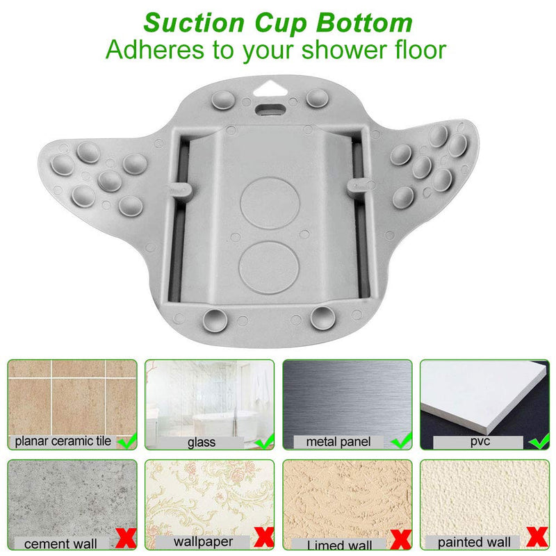 [Australia] - PERFETSELL Shower Foot Scrubber Cleaner Massager Foot Massager Shower Brush with Non-Slip Suction Cups and Soft, Foot Acupressure Massage Mat for Foot Care/Foot Foot Circulation/Reduces Foot Pain 