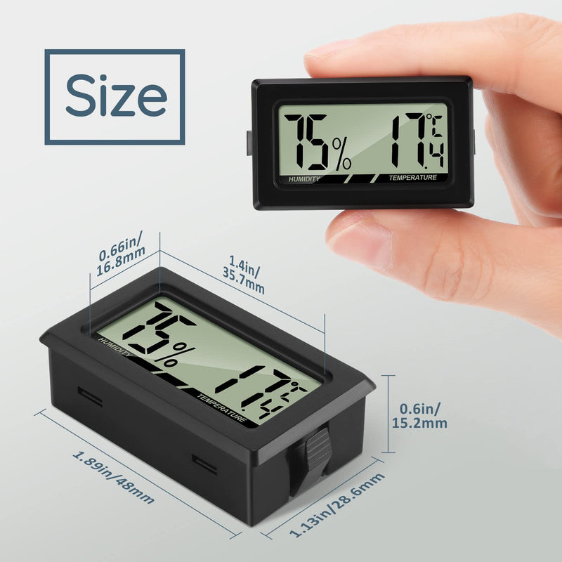 [Australia] - Thlevel LCD Digital Thermometer Hygrometer Temperature Humidity Meter Gauge Thermometer for Greenhouse, Cars, Home, Office (4PCS) 4pcs 