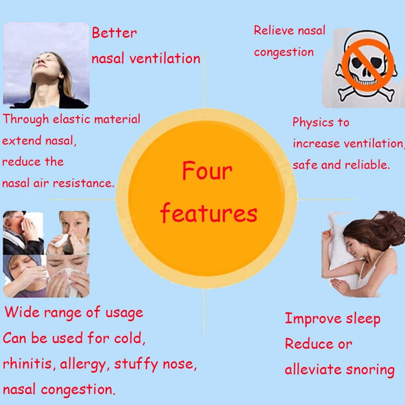 [Australia] - RZJZGZ Large Size 50 Pcs Anti Snoring Nasal Strips Large Breathe Better Good Sleeping Nasal Pads(66 * 19mm) (50 PCS) L (Pack of 50) 