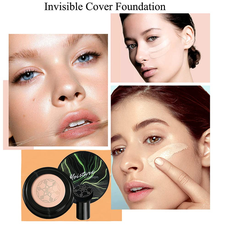 [Australia] - Mushroom Head Air Cushion CC Cream - Mushroom Head Foundation / Long Lasting Nude Matte Concealer, Oil Control/ Moisturizing BB Cream Makeup 