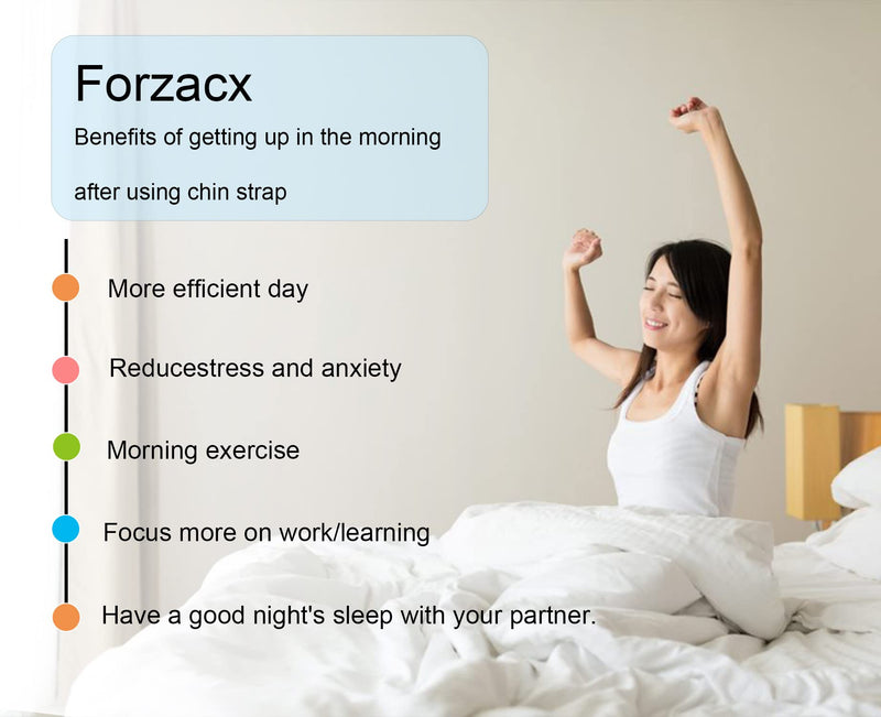 [Australia] - Chin Strap for Cpap Users Anti Snoring Devices - Forzacx Breathable Cpap Chin Strap Snoring Solution, Effectively Reduce Snoring, Non-Stick Hair, Don't Fade - Black 