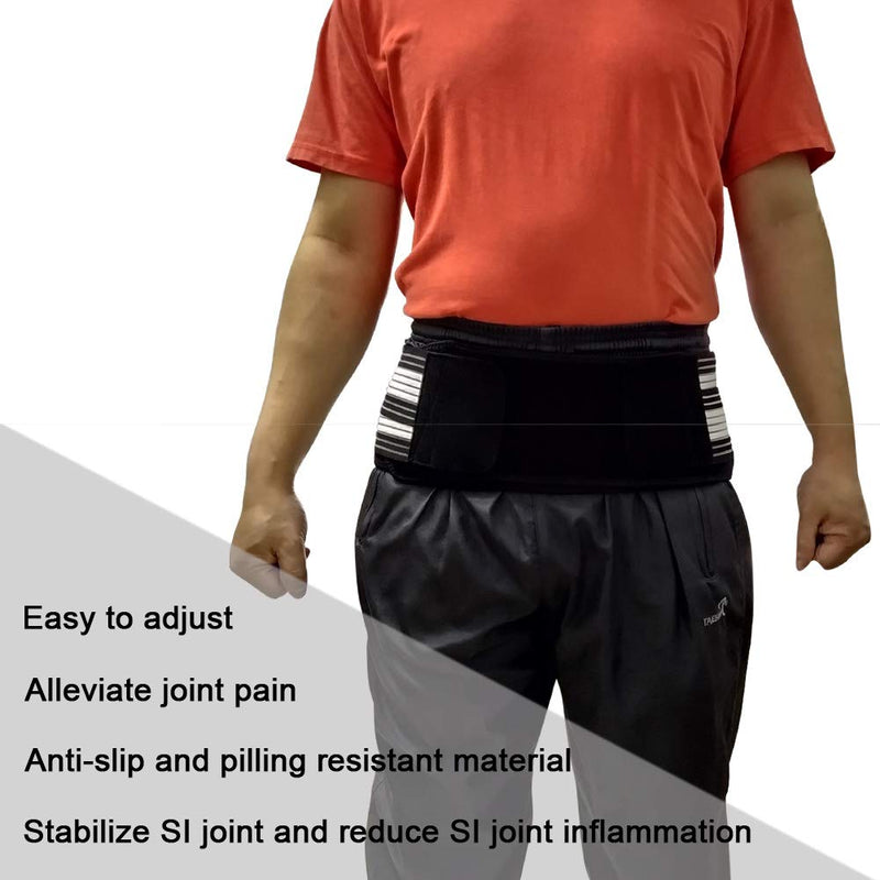 [Australia] - Sacroiliac Hip Belt for Women & Men That Alleviate Sciatica, Lower Back & Lumbar Pain Relief. Triple Back Brace Provides SI Joint Pelvic Support Nerve Compression & Stability Anti-Slip 
