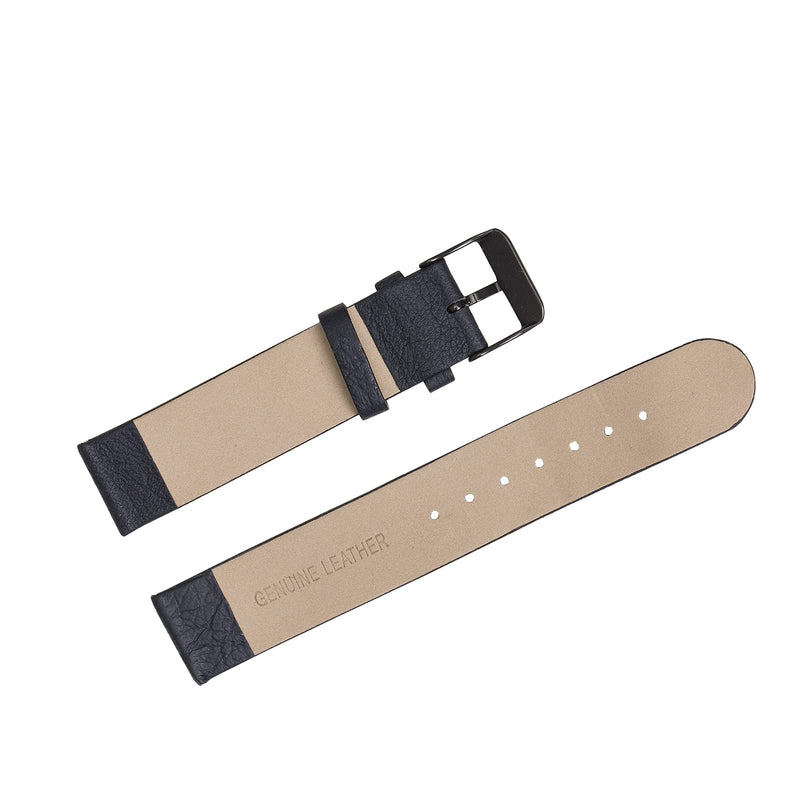 [Australia] - Genuine Leather Watch Band Quick Release Durable Watch Strap 20mm Black Red Pick Green Light Yellow Compatible with Most Watches for Men and Women 18mm 18mm-Black Buckle 