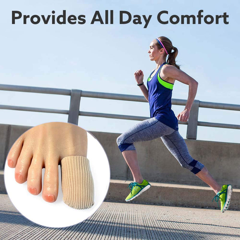 [Australia] - Gel Toe Caps,4 Pcs/Pack for Big Toes, Toe Covers,Toe Protectors,Toe Sleeves,for Corns Remover, Callus Cushion, Bunion Treatment (Brown) Brown 
