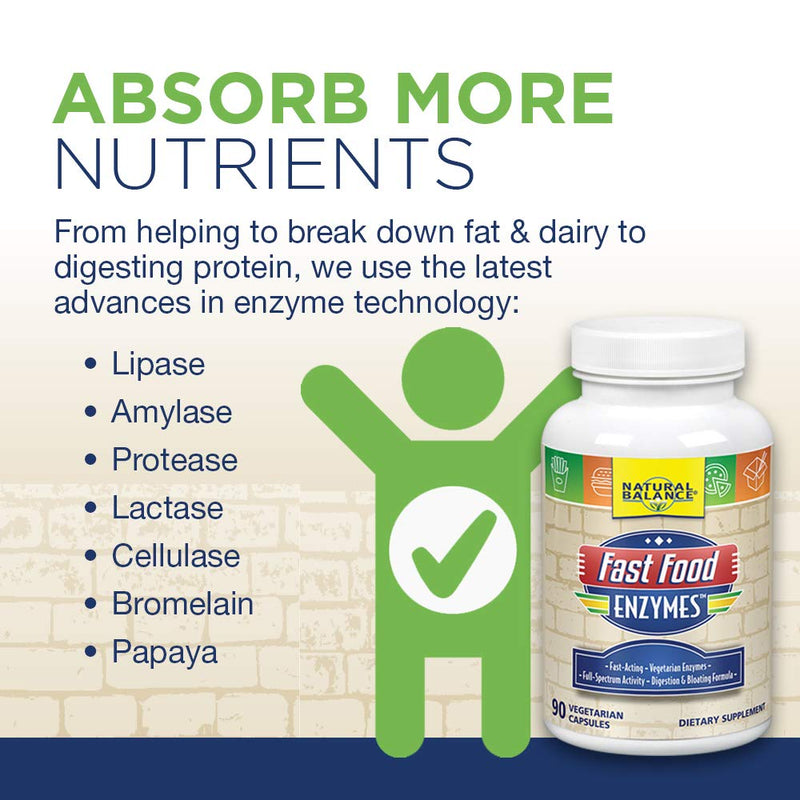 [Australia] - Natural Balance Fast Food Enzymes, 90-Capsules 90 Count (Pack of 1) 