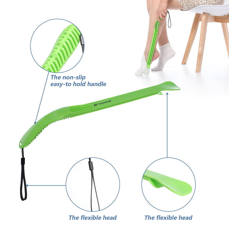 [Australia] - Sock Aids Tool and Pants Assist for Elderly, Disabled,Pregnant, Diabetics - 17.32” Long Shoe Horn, Sock Removal Tool, Pulling Assist Device - Helper Aide Tool 