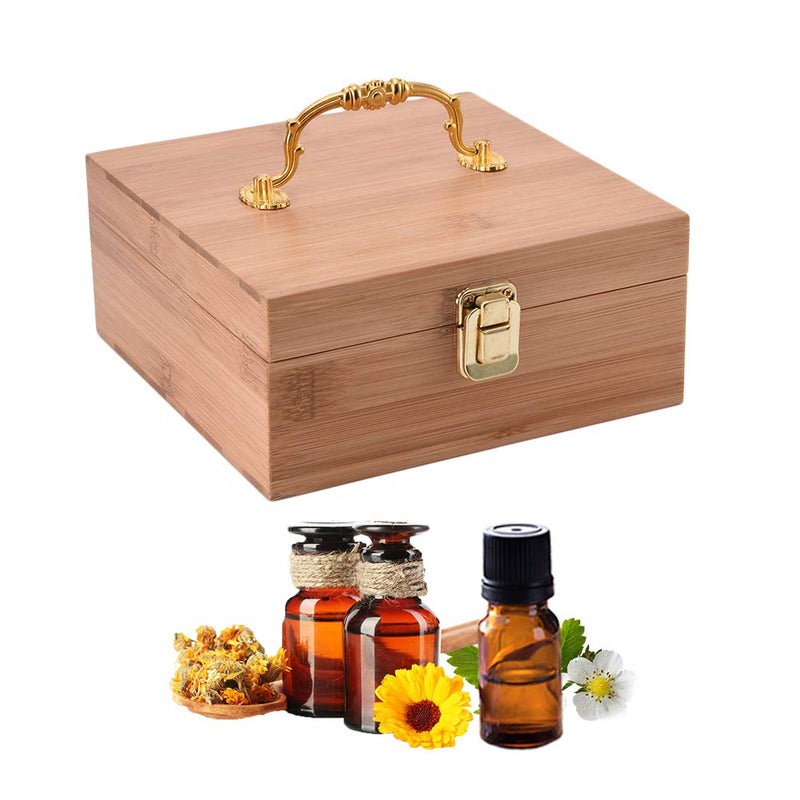 [Australia] - VolksRose Essential Oil Box Organizer, Premium Multi-Tray Essential Oils Storage Container Holds 25 Bottles, Natural Bamboo Aromatherapy Holder Carrying Case (5mL - 20mL) #ob11 #11 