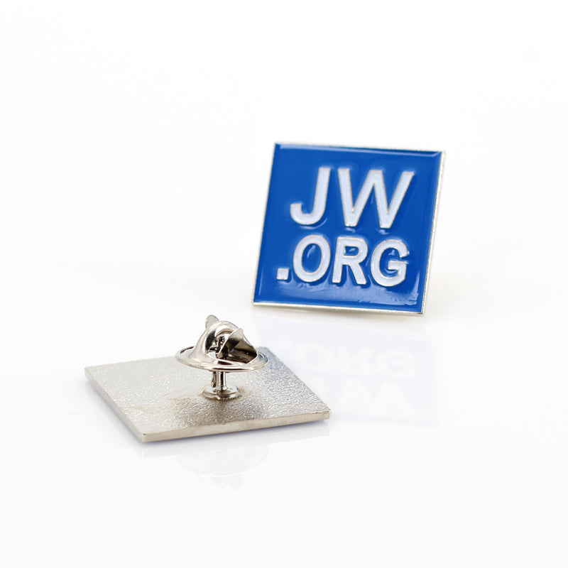 [Australia] - Jehovah Witness - Square Blue Lapel Pin - JW.org Neck Tie Hat Tack Clip Women or Men Suits-Silver Square-10 pcs 