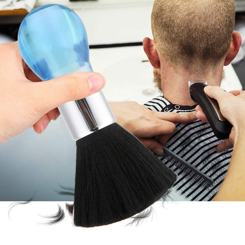[Australia] - 2 Colors Neck Face Duster Brush Soft Barber Hair Cleaning Hairbrush Cutting Hairdressing Styling Tool for Salon Use(Blue) 