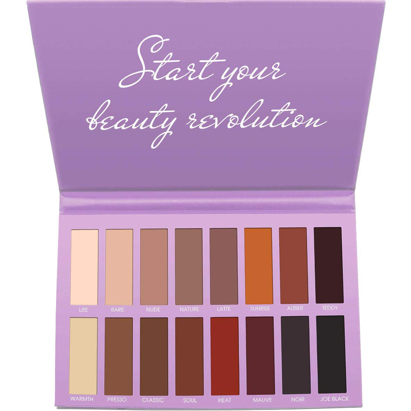[Australia] - Best Pro Eyeshadow Palette Matte - 16 Highly Pigmented Makeup Eye Shadow Colors - Professional Vegan Nudes Warm Natural Bronze Neutral Smoky Shades Nude Matte 