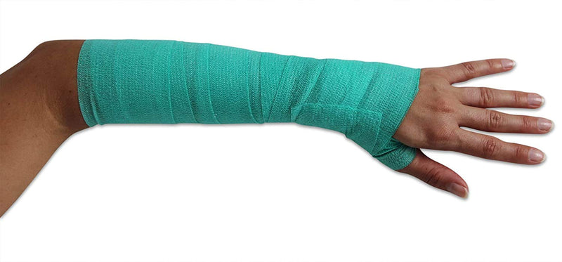 [Australia] - PintoMed - Green Cohesive Bandage Stretched 6 Rolls x 5cm x 4.5m Self-Adhesive Flexible Bandages, Professional Quality, First Aid Sports Wrap Bandages - Pack of 6 