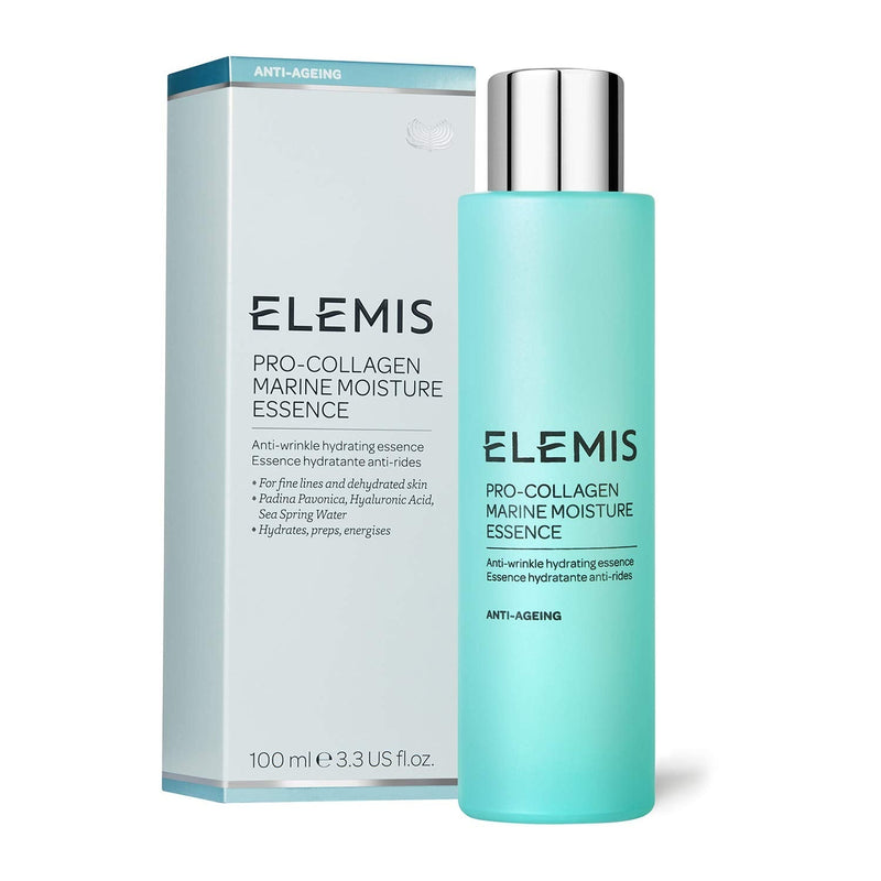 [Australia] - ELEMIS Pro-Collagen Marine Moisture Essence, Moisturising Formula to Hydrate, Prepare and Energise, Marine Collagen Essence to Smooth Fine Lines, Anti Wrinkle Essence with 24 Hour Hydration, 100ml 