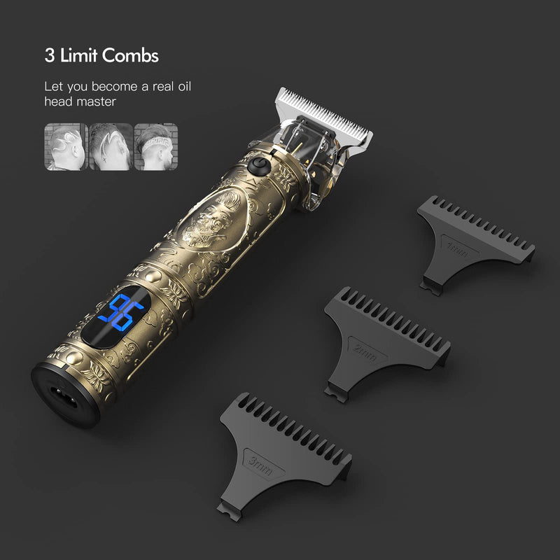 [Australia] - Hair Clippers Men,Bestauty Cordless Electric Hair Clippers with LCD Screen,180 Mins Working Time with Hair Clipper Oil,Beard Trimmer Hair Trimmer for Men Gold 