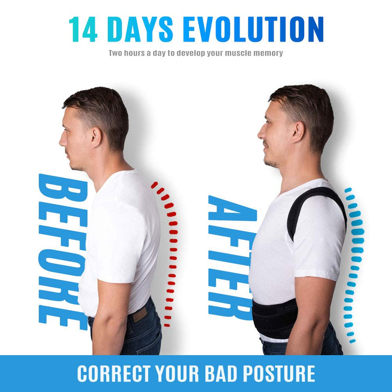 [Australia] - Back Support Belts Posture Corrector Back Brace Improves Posture and Provides For Lower and Upper Back Pain Men and Women -XXL 2X-Large (Pack of 1) 