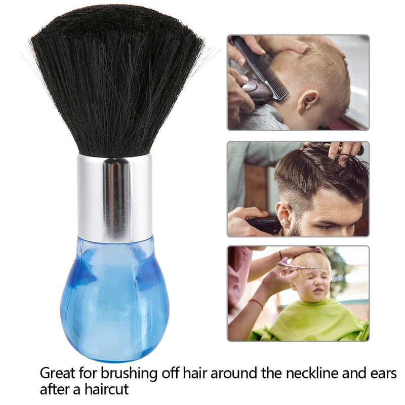 [Australia] - 2 Colors Neck Face Duster Brush Soft Barber Hair Cleaning Hairbrush Cutting Hairdressing Styling Tool for Salon Use(Blue) 