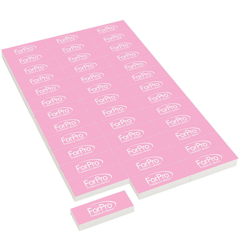 [Australia] - ForPro Sparkle Mini Buffer Sheet, Pre-Cut, Double-Sided Manicure & Pedicure Nail Buffers, Pink 400/White 4000 Grit, 39-Count 