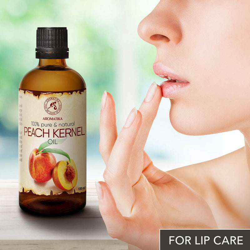 [Australia] - Peach Oil 100ml - Prunus Persica Kernel Oil - Italy - 100% Pure & Natural Oil - for Beauty - Relaxing - Massage - Wellness - Cosmetics - Good for Skin - Hair - Body - Face Care 