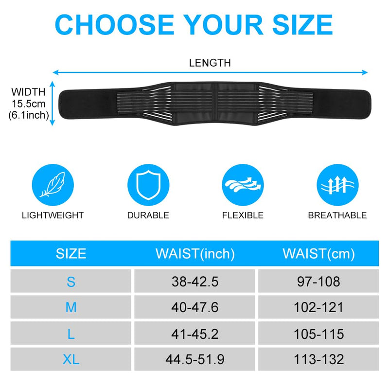 [Australia] - ACWOO Heated Back Support Belt, Self Heating Lower Back Support Belt For Men & Women, Magnetic Therapy Lumbar Support Belt, Ideal for Back Pain Relief L 