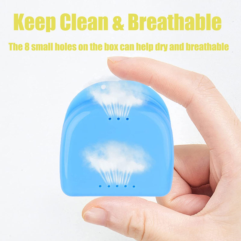 [Australia] - AidShunn Retainer Box Denture Cleaner Invisalign Case Teeth Retainers Denture Bath Slim Orthodontic Dental Case for Bleaching Trays,Mouth, Guard, Brace, Ear Plugs, Chewies Invisalign Yellow 