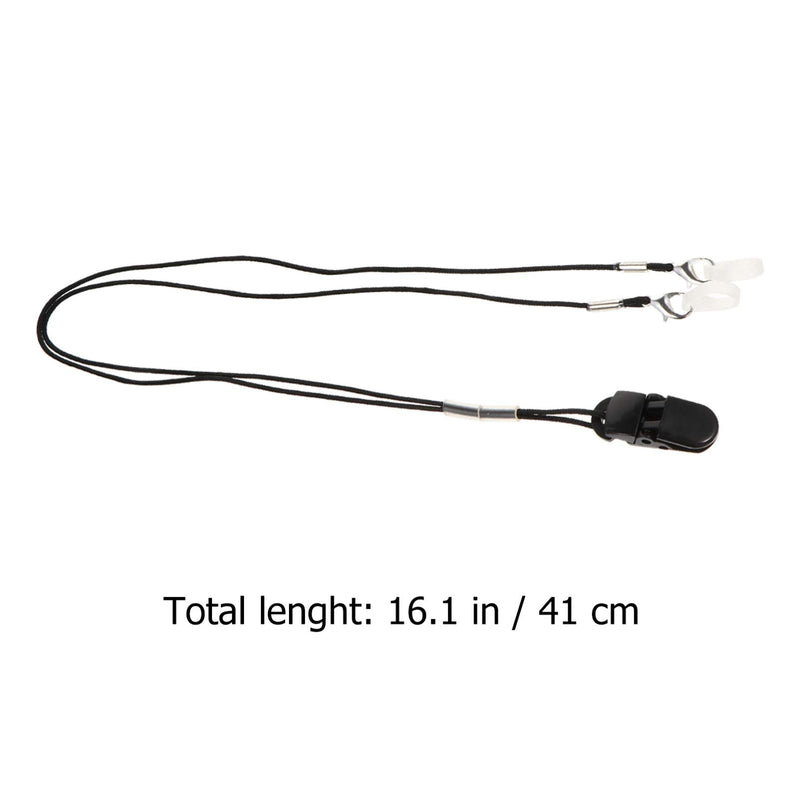 [Australia] - iplusmile Hearing Aids Clip For Adults- Protection Rope Strap Anti- lost Protector For Seniors (Black) Black 