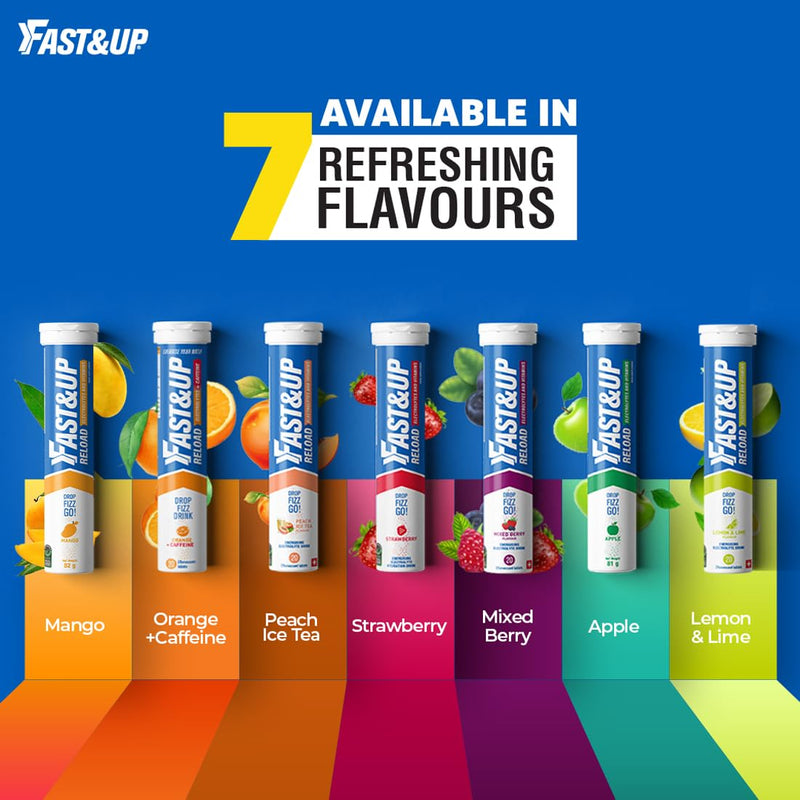 [Australia] - Fast&Up Reload – Instant Hydration and Electrolytes Replenishment - 20 Effervescent Tablets (Mixed Berry) Mixed Berry 20 Count (Pack of 1) 