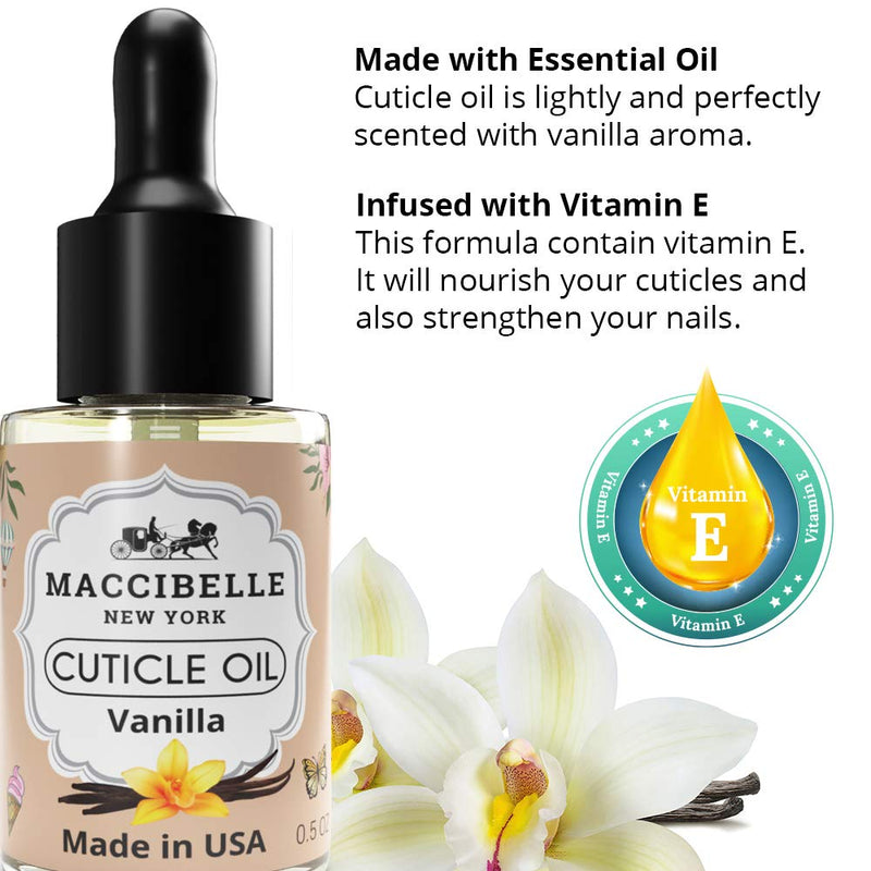 [Australia] - Maccibelle Cuticle Oil 0.5 oz for Dry Cracked Cuticles (Sweet Vanilla) Sweet Vanilla 