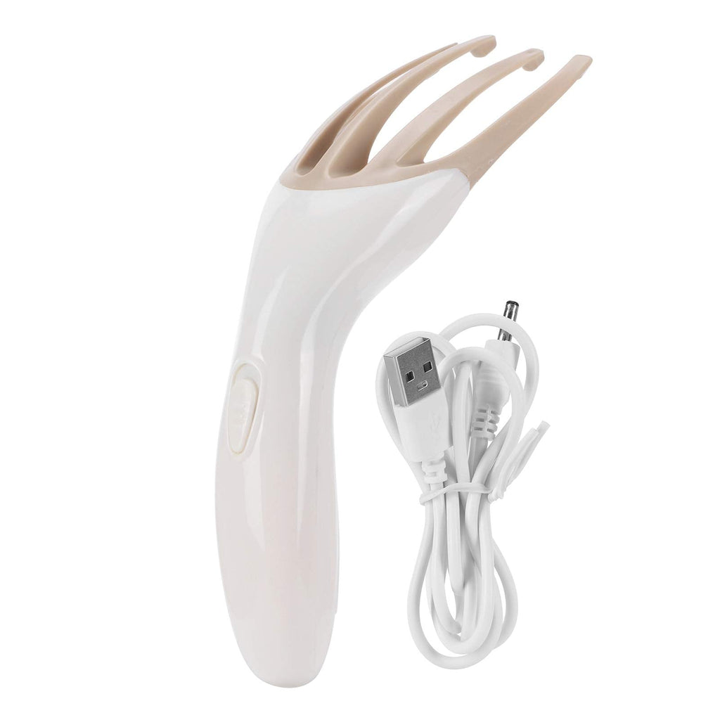 [Australia] - Garosa Electric Scalp Five Claw Massager USB PlugIn Portable Full Body Head Massager Vibration Scalp Massage Tool for Relaxation Home Office Hand Held White,bathroom supplies 