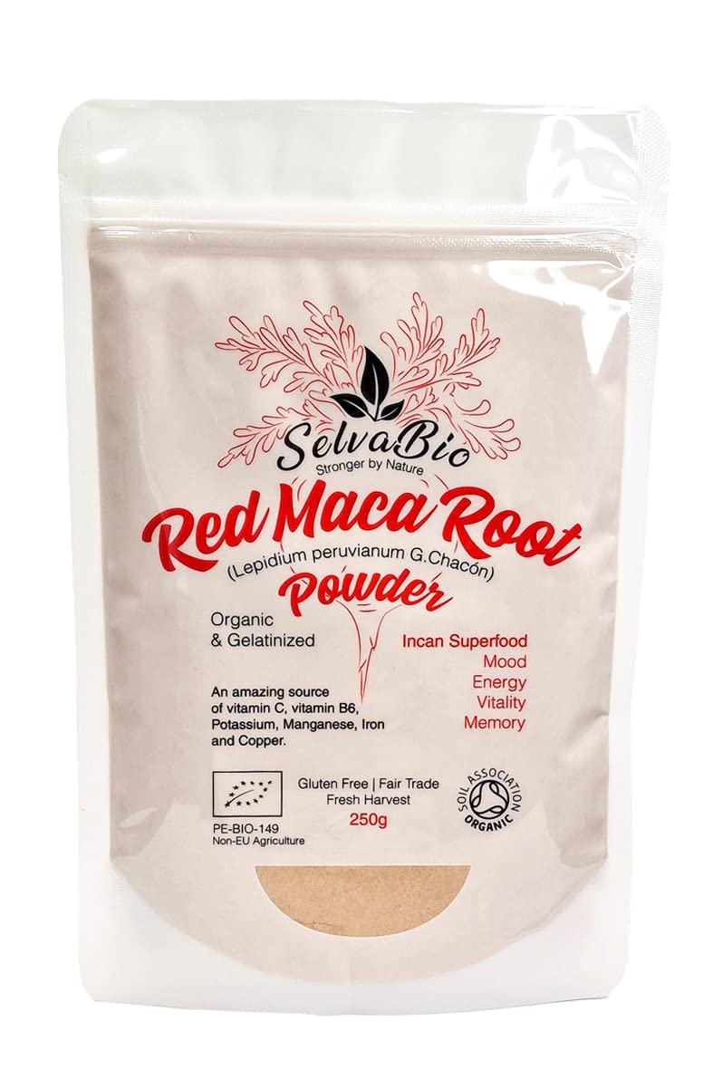 [Australia] - Organic Red Maca Root Gelatinized Powder, Soil Association certified, 250g From the high Peruvian mountains. 