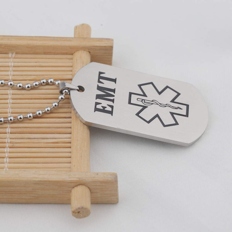 [Australia] - BNQL EMT Prayer Necklace Keychain Paramedic or EMT Steel Jewelry Gift 