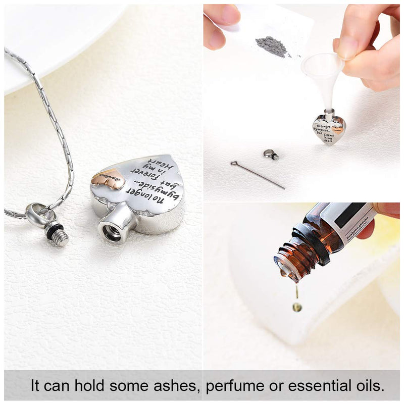 [Australia] - constantlife Grandpa/Grandma/Dad/Mom/Son/Daughter/Brother/Sister Urn Necklace for Ashes Keepsake Cremation Jewelry Heart Charm Grandma 