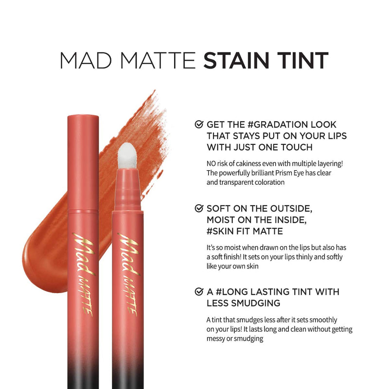 [Australia] - CLIO Mad Matte Stain Tint (10 HINT OF BRICK) 10 HINT OF BRICK 