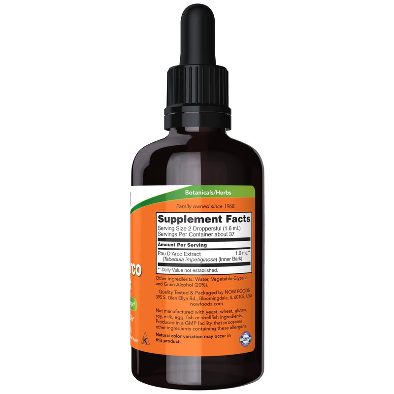 [Australia] - NOW Supplements, Pau D'Arco Extract Liquid with Dropper, Free Radical Scavenger*, 2-Ounce 