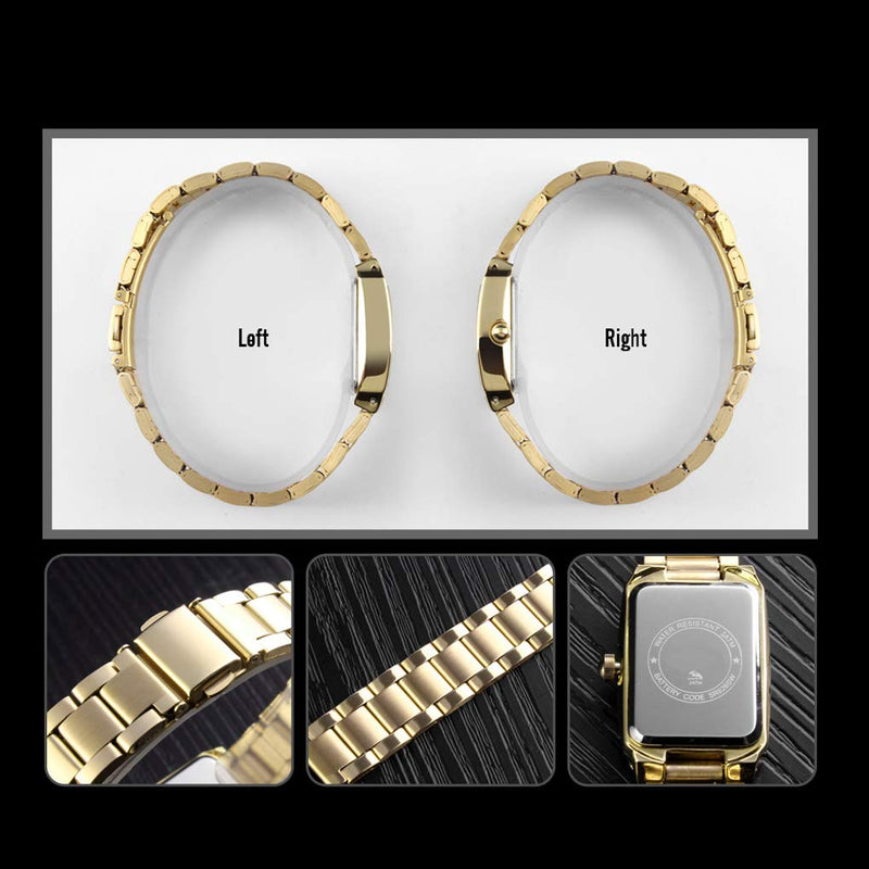 [Australia] - VIGOROSO Ladies Fashion Watch Square Luxury Casual Elegant Bracelet Watches Stainless Steel Waterproof Analog Quartz Wrist Watch for Womens Black 
