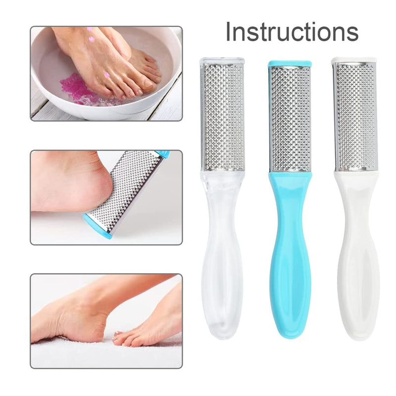 [Australia] - Juliyeh 3 Pcs Pedicure Foot File Double Side Metal Foot File Professional Pedicure Kit for Foot Cracked Skin Callus Remover 