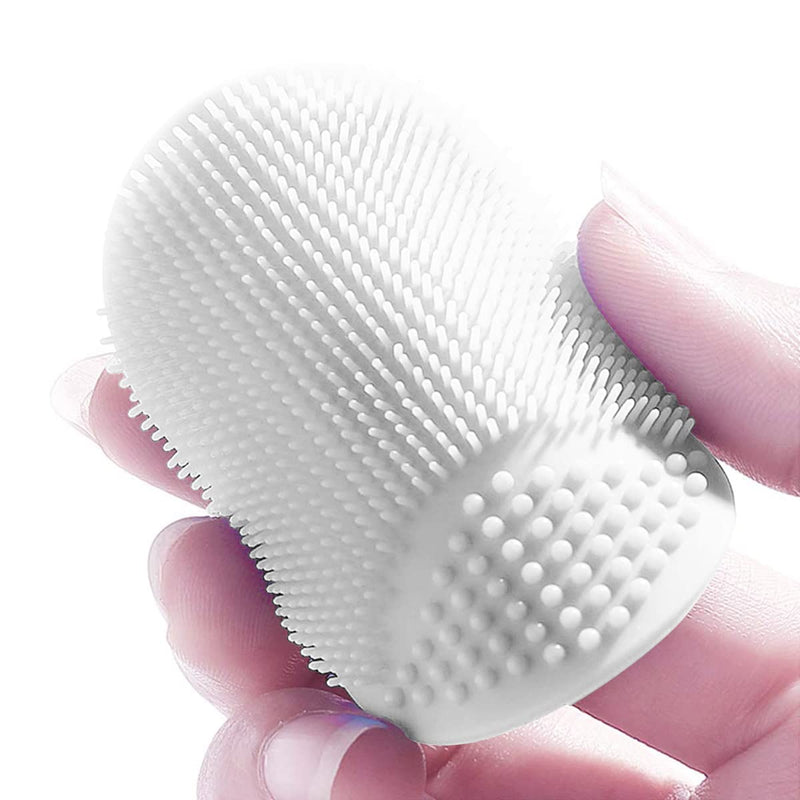 [Australia] - Baby Bath Brush, Baby Cradle Cap Brush, Silicone Massage Brush, Silicone Scrubbers Exfoliator Brush | The SkinSoother Baby Essential for Dry Skin, Cradle Cap and Eczema - 2 Pack (Small-Black&White) Small-Black&White 