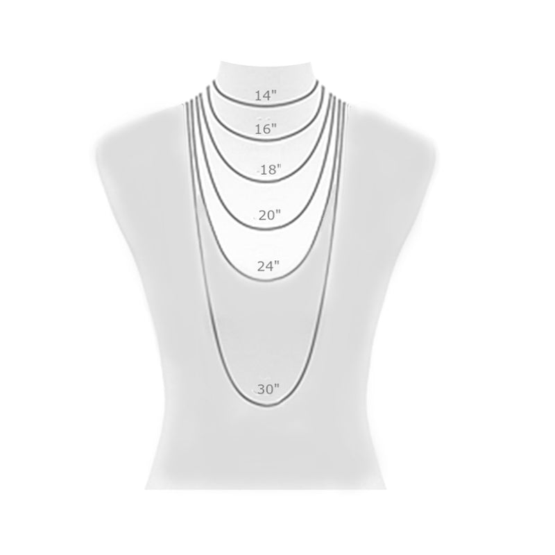 [Australia] - Ritastephens Sterling Silver Kidney Bean Pendant Charm Necklace (16, 18, 20 Inches) 20.0 Inches 