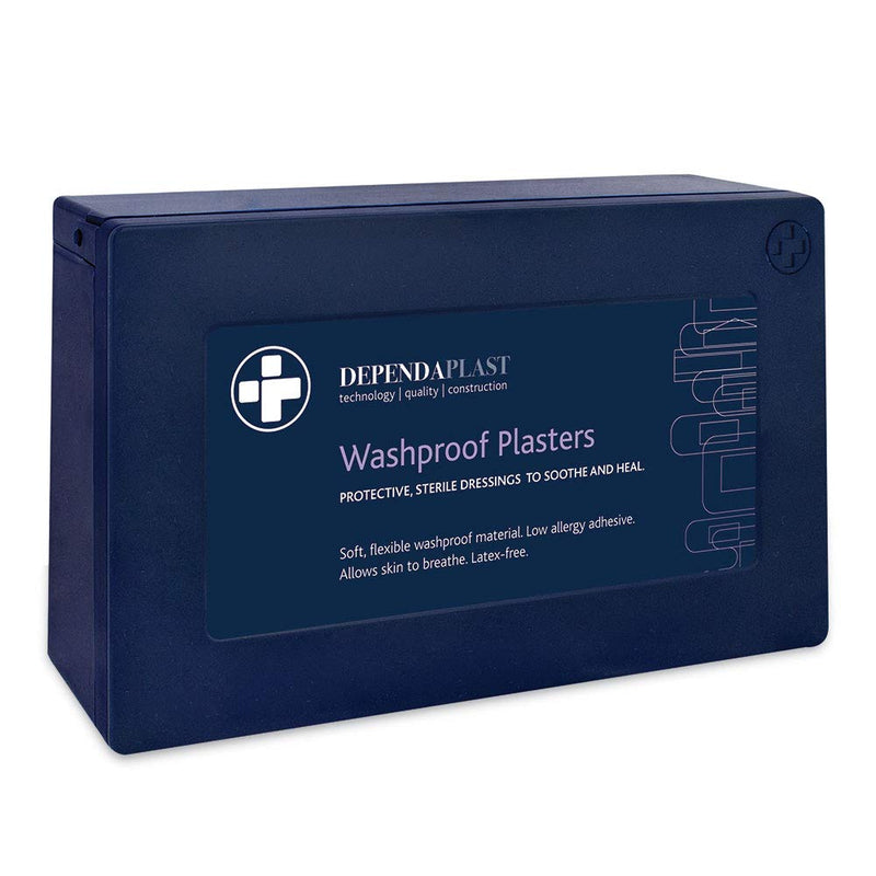[Australia] - Reliance Medical Sterile Dependaplast Washproof Plasters in Blue Box - Pack of 120 Washproof Plasters in Blue Box - Box of 120 
