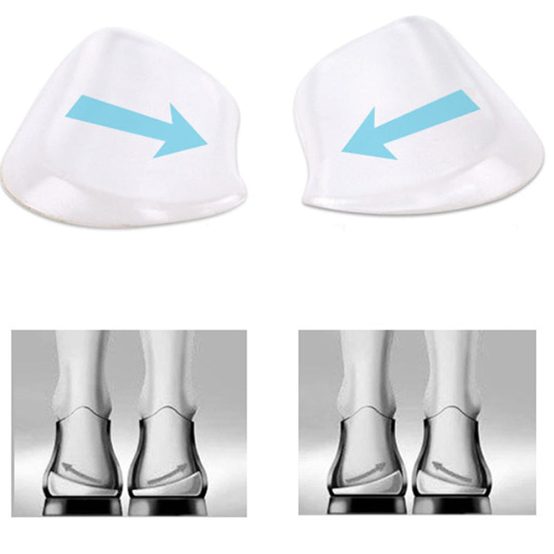 [Australia] - Mars Wellness Medial & Lateral Heel Wedge Silicone 2 Pairs - Universal - Adhesive Shoe Insert for Knock Knee Pain, Bow Legs, Foot Alignment - Pronation, Supination 