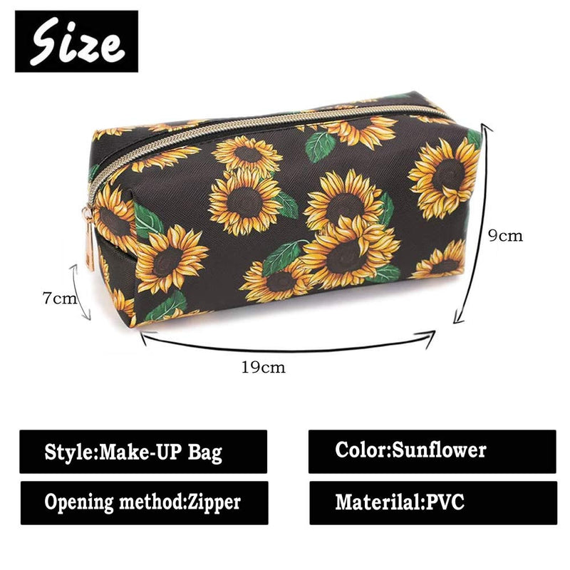 [Australia] - Makeup Bags,Travel Cosmetic Bags Brush Pouch Toiletry Wash Bag Portable Travel Make up Case for Women and Girls (Daisy) Daisy 