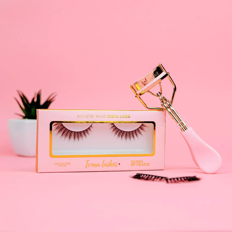 [Australia] - Eyelash Curler for Lush, Luxurious Lashes || 24K Gold Plated Stainless Steel with Silicone Pad & Ergonomic Silicone Cushioned Handles || Comes with Extra Silicone Pad, by Icona Lashes 