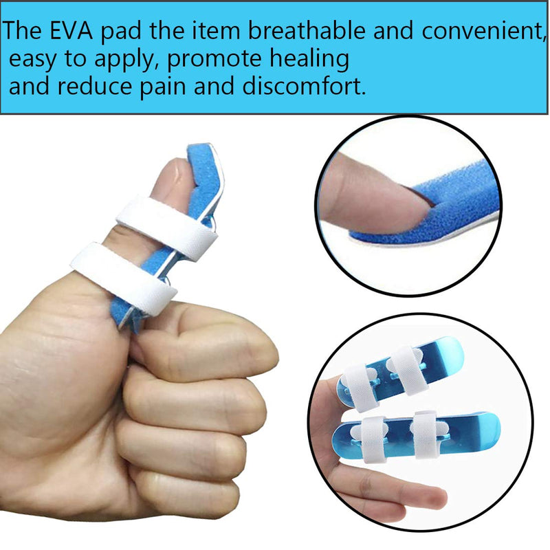 [Australia] - Footsihome Finger Splint Metal Pack of 5 Broken Finger Brace Support Mallet Finger Stabilizer for Adults and Children Finger Knuckle Joint Fixation - 3 Size Blue 5 Pack 