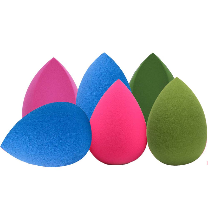 [Australia] - Lunasea Makeup Sponge Beauty Blender Foundation Blending Sponges, Flawless for Liquid, Cream, and Powder,Set of 6 + 1Pcs Blender Holder 