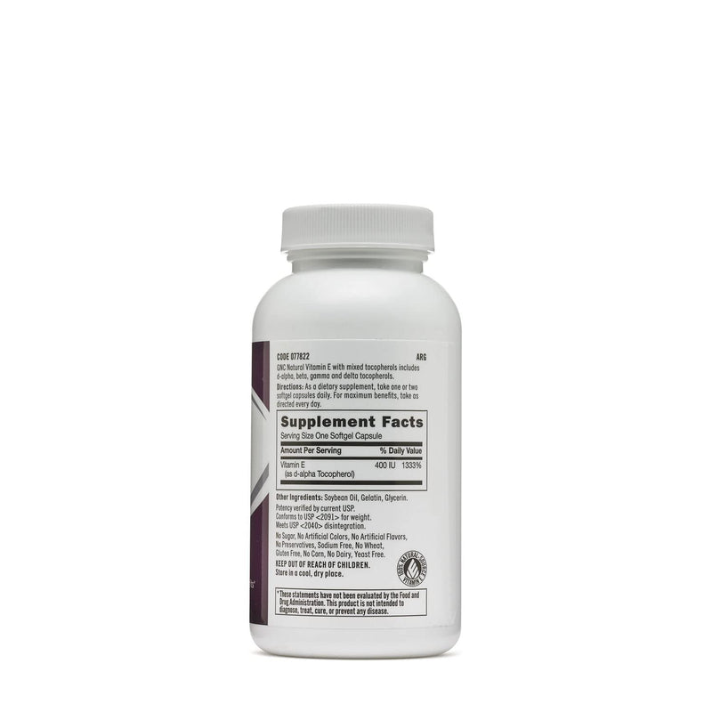 [Australia] - GNC Vitamin E 400 IU, 180 Softgels, Supports a Healthy Cardiovascular System 