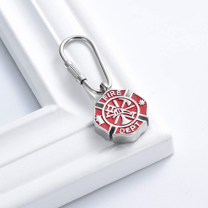 [Australia] - Imrsanl Cremation Jewelry for Ashes Firefighter Urn Necklace Fire Dept Keepsake Pendant for Ashes Memorial Ash Jewelry Keychain 