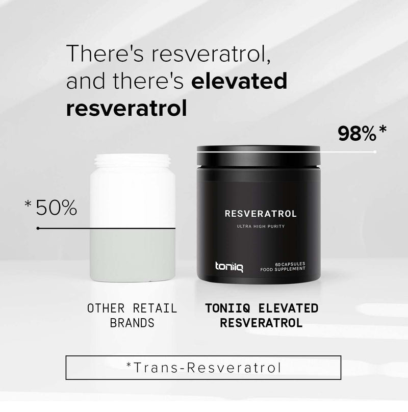 [Australia] - Ultra High Purity Resveratrol Capsules - 98% Trans-Resveratrol - Highly Purified and Highly Bioavailable - 60 Caps Reservatrol Supplement 