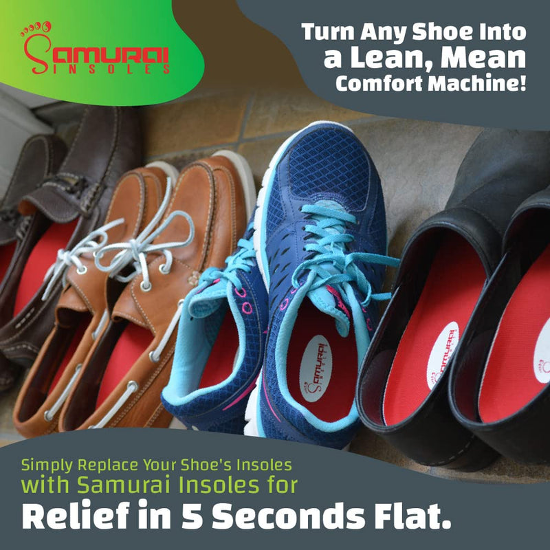 [Australia] - Samurai Insoles Plantar Fasciitis Arch Support Shoe Insoles Mens 5 - 5 1/2 | Womens 7 - 7 1/2 