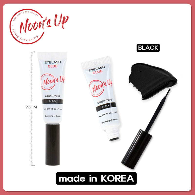 [Australia] - NOON’S UP Eyelash Glue Black 0.14 fl oz 4ml - Eyelash Glue lash Glue Eyelash Adhesive Strip lash Glue Eyelashes Glue ceramide Waterproof Water Resistant 