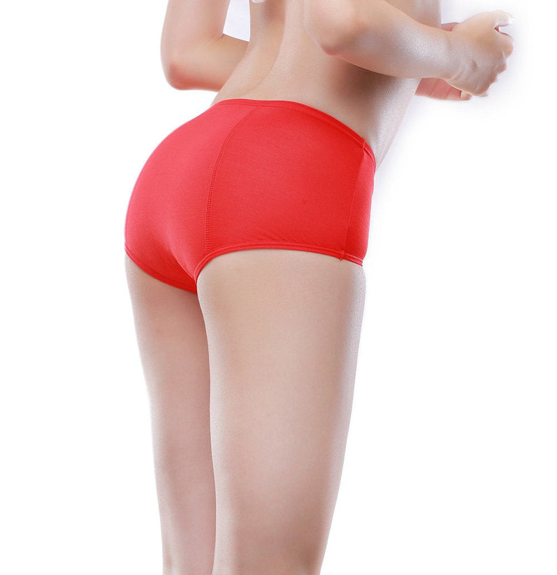 [Australia] - YOYI FASHION Bamboo Viscose Fiber Menstrual Period Leakproof Panties Multi Pack Size:8-18 16 Black,red,grey 