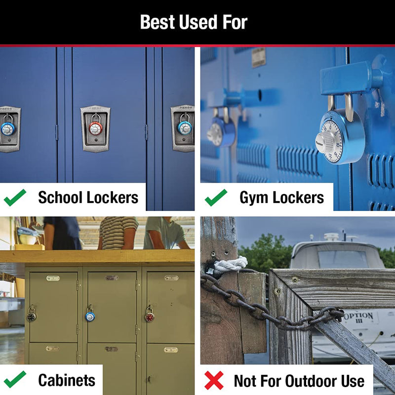 [Australia] - Master Lock 1561DLTBLU Locker Lock Combination Padlock, 1 Pack, Light Blue 