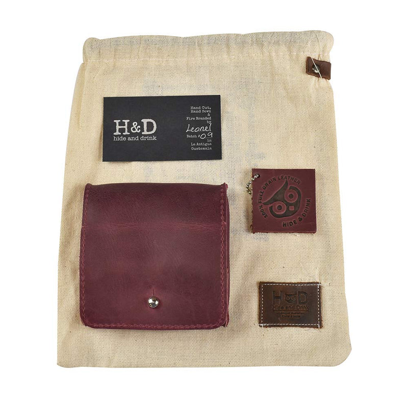 [Australia] - Hide & Drink, Leather Jewelry Pouch, Mini Travel Size Box, Rings & Precious Articles Storage Organizer, Groom & Bridesmaid Wedding Gifts, Handmade :: Sangria 